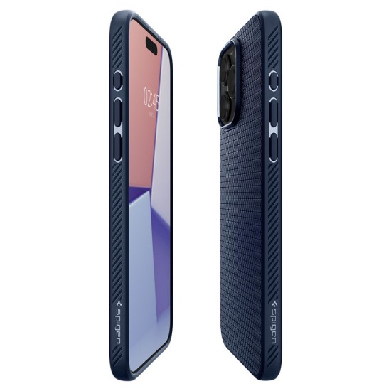 Husa pentru iPhone 15 Pro - Spigen Liquid Air - Navy Blue