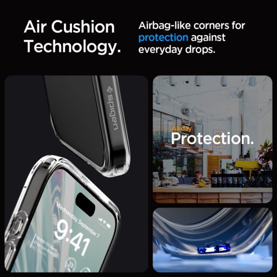 Husa pentru iPhone 15 Pro - Spigen Ultra Hybrid - Frost Clear Husa pentru iPhone 15 Pro - Spigen Ultra Hybrid - Frost Clear