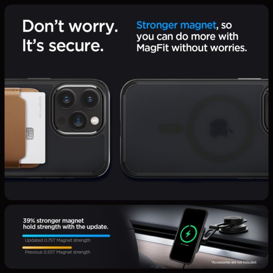 Husa pentru iPhone 15 Pro - Spigen Ultra Hybrid MagSafe - Frost Black Husa pentru iPhone 15 Pro - Spigen Ultra Hybrid MagSafe - Frost Black