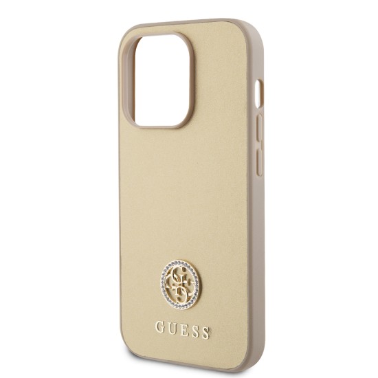 Husa pentru iPhone 15 Pro - Strass Metal Logo (GUHCP15LPS4DGPD) - Gold Husa pentru iPhone 15 Pro - Strass Metal Logo (GUHCP15LPS4DGPD) - Gold