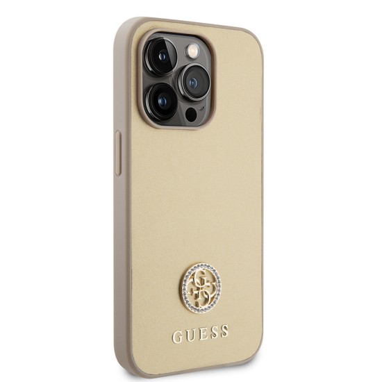 Husa pentru iPhone 15 Pro - Strass Metal Logo (GUHCP15LPS4DGPD) - Gold Husa pentru iPhone 15 Pro - Strass Metal Logo (GUHCP15LPS4DGPD) - Gold