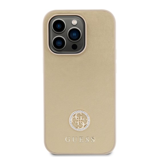 Husa pentru iPhone 15 Pro - Strass Metal Logo (GUHCP15LPS4DGPD) - Gold Husa pentru iPhone 15 Pro - Strass Metal Logo (GUHCP15LPS4DGPD) - Gold