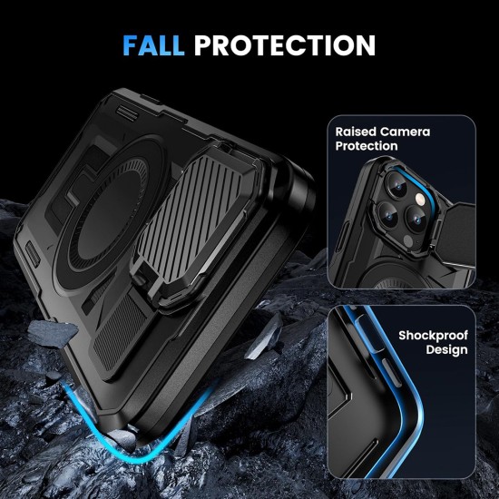 Husa pentru iPhone 15 Pro - Techsuit CamVault MagSafe - Black Husa pentru iPhone 15 Pro - Techsuit CamVault MagSafe - Black