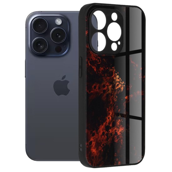 Husa pentru iPhone 15 Pro - Techsuit Glaze Series - Red Nebula Husa pentru iPhone 15 Pro - Techsuit Glaze Series - Red Nebula