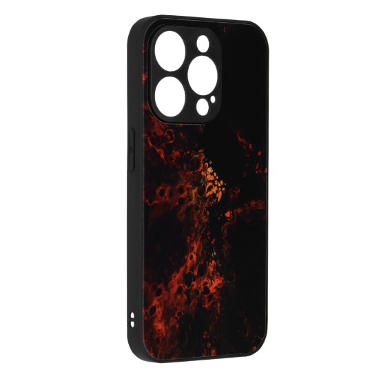 Husa pentru iPhone 15 Pro - Techsuit Glaze Series - Red Nebula Husa pentru iPhone 15 Pro - Techsuit Glaze Series - Red Nebula