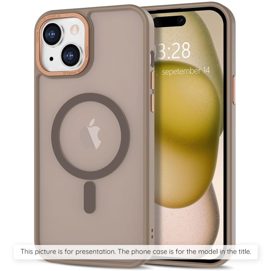 Husa pentru iPhone 15 Pro - Techsuit HaloFrost MagSafe Series - Sandstone Brown Husa pentru iPhone 15 Pro - Techsuit HaloFrost MagSafe Series - Sandstone Brown