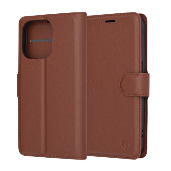 Husa pentru iPhone 15 Pro - Techsuit Leather Folio - Brown