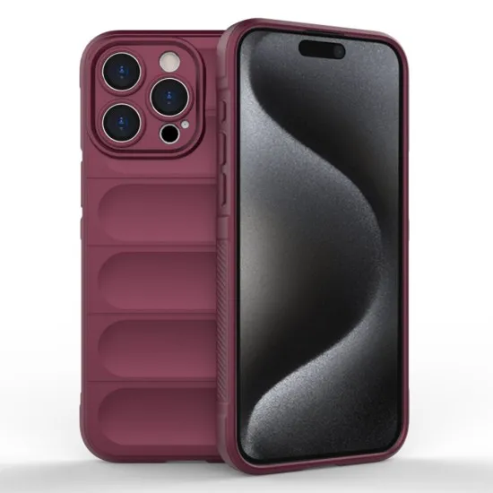 Husa pentru iPhone 15 Pro - Techsuit Magic Shield - Bordeaux Husa pentru iPhone 15 Pro - Techsuit Magic Shield - Bordeaux