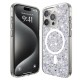 Husa pentru iPhone 15 Pro - Techsuit Sparkly Glitter MagSafe - White Husa pentru iPhone 15 Pro - Techsuit Sparkly Glitter MagSafe - White
