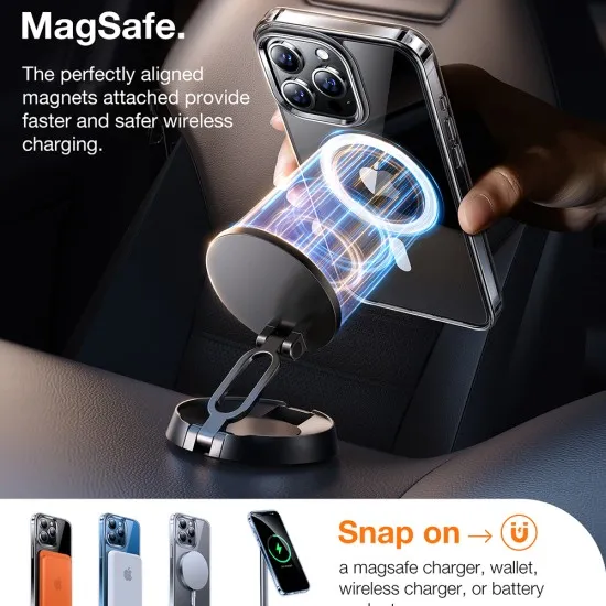 Husa pentru iPhone 15 Pro - Torras Diamond MagSafe Series - Clear Husa pentru iPhone 15 Pro - Torras Diamond MagSafe Series - Clear