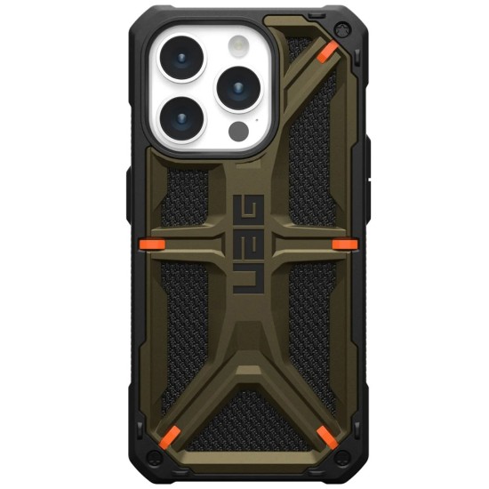 Husa pentru iPhone 15 Pro - UAG Monarch - Kevlar Element Green Husa pentru iPhone 15 Pro - UAG Monarch - Kevlar Element Green