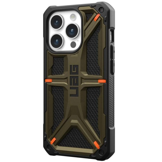 Husa pentru iPhone 15 Pro - UAG Monarch - Kevlar Element Green Husa pentru iPhone 15 Pro - UAG Monarch - Kevlar Element Green