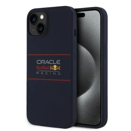 Husa pentru iPhone 15 - Red Bull Racing Silicone Horizontal Centered Logo MagSafe (RBHMP15S24SIHSRV) - Navy Husa pentru iPhone 15 - Red Bull Racing Silicone Horizontal Centered Logo MagSafe (RBHMP15S24SIHSRV) - Navy