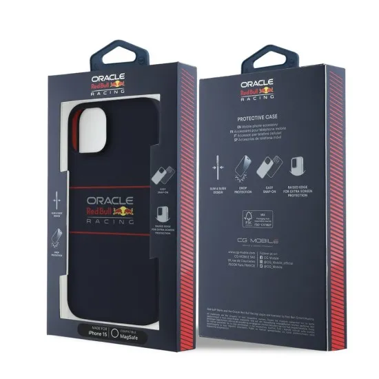 Husa pentru iPhone 15 - Red Bull Racing Silicone Horizontal Centered Logo MagSafe (RBHMP15S24SIHSRV) - Navy Husa pentru iPhone 15 - Red Bull Racing Silicone Horizontal Centered Logo MagSafe (RBHMP15S24SIHSRV) - Navy