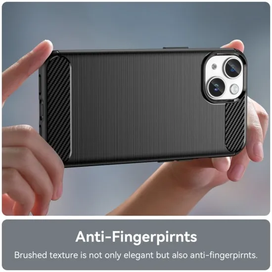 Husa pentru iPhone 15 - Techsuit Carbon Silicone - Black Husa pentru iPhone 15 - Techsuit Carbon Silicone - Black