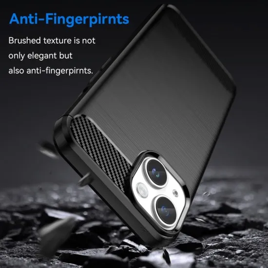 Husa pentru iPhone 15 - Techsuit Carbon Silicone - Black Husa pentru iPhone 15 - Techsuit Carbon Silicone - Black
