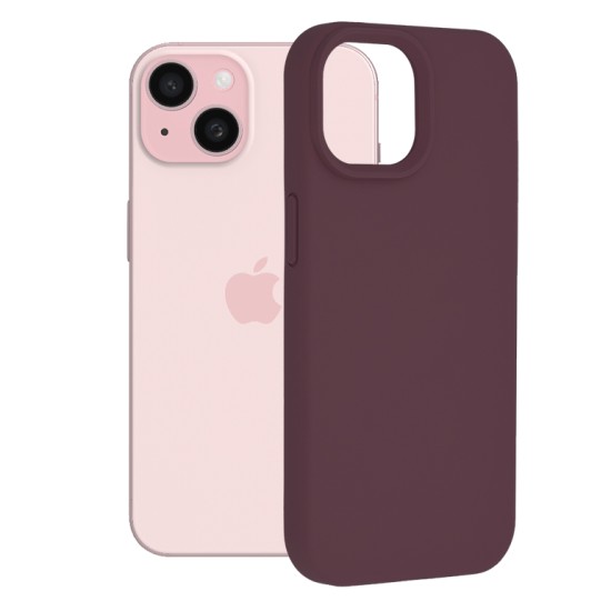 Husa pentru iPhone 15 - Techsuit Soft Edge Silicone - Plum Violet