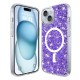 Husa pentru iPhone 15 - Techsuit Sparkly Glitter MagSafe - Purple