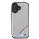 Husa pentru iPhone 16 - BMW Hardcase M Perforated Tricolor Line MagSafe (BMHMP16S23PUPDG) - Grey