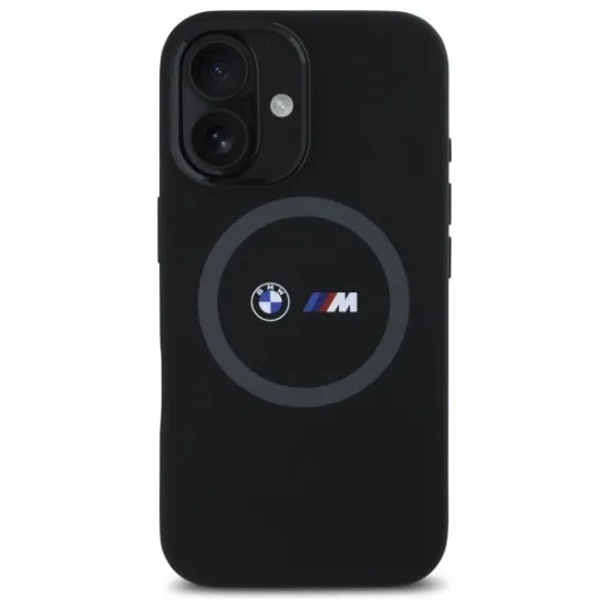 Husa pentru iPhone 16 - BMW Hardcase M Silicone Printed Ring MagSafe (BMHMP16S23SROK) - Black Husa pentru iPhone 16 - BMW Hardcase M Silicone Printed Ring MagSafe (BMHMP16S23SROK) - Black
