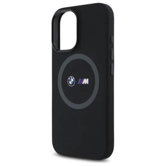 Husa pentru iPhone 16 - BMW Hardcase M Silicone Printed Ring MagSafe (BMHMP16S23SROK) - Black Husa pentru iPhone 16 - BMW Hardcase M Silicone Printed Ring MagSafe (BMHMP16S23SROK) - Black