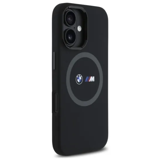 Husa pentru iPhone 16 - BMW Hardcase M Silicone Printed Ring MagSafe (BMHMP16S23SROK) - Black Husa pentru iPhone 16 - BMW Hardcase M Silicone Printed Ring MagSafe (BMHMP16S23SROK) - Black