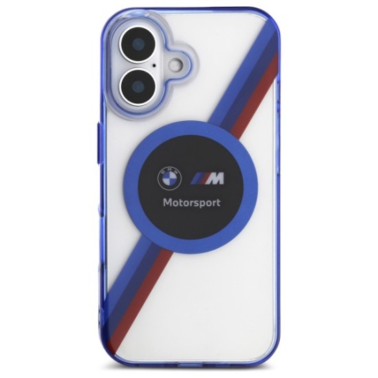 Husa pentru iPhone 16 - BMW Hardcase Motorsport IML Circle MagSafe (BMHMP16L23HTPUT) - Transparent