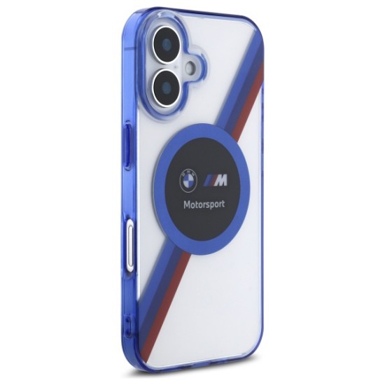 Husa pentru iPhone 16 - BMW Hardcase Motorsport IML Circle MagSafe (BMHMP16L23HTPUT) - Transparent