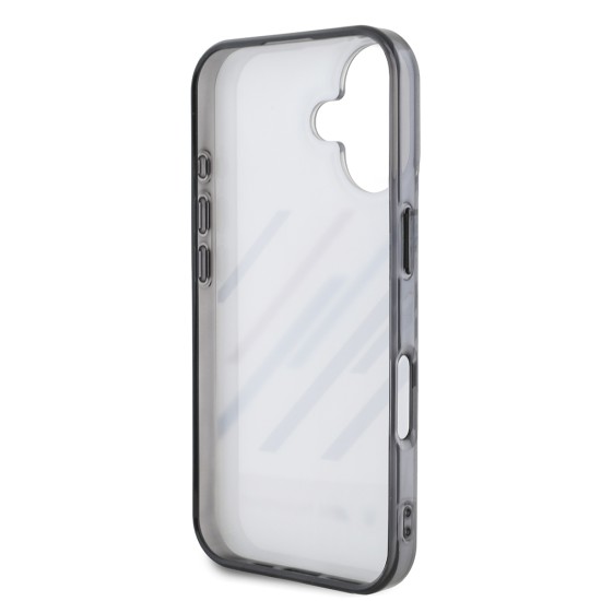 Husa pentru iPhone 16 - BMW Hardcase Motorsport IML Random Stripes (BMHCP16S23HTRAG) - Grey