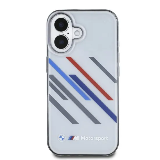 Husa pentru iPhone 16 - BMW Hardcase Motorsport IML Random Stripes (BMHCP16S23HTRAG) - Grey Husa pentru iPhone 16 - BMW Hardcase Motorsport IML Random Stripes (BMHCP16S23HTRAG) - Grey