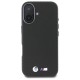 Husa pentru iPhone 16 - BMW Leather Carbon Wrapped Metal (BMHCP16S23PUFWC) - Black