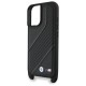 Husa pentru iPhone 16 - BMW Leather M Edition Carbon Stripe & Strap (BMHCP16S23PSCCK) - Black