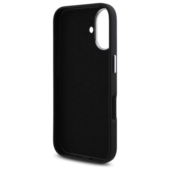 Husa pentru iPhone 16 - BMW Leather M Smooth Full Wrapped Metal (BMHCP16S23PMWK) - Black