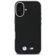 Husa pentru iPhone 16 - BMW Leather M Smooth Full Wrapped Metal (BMHCP16S23PMWK) - Black