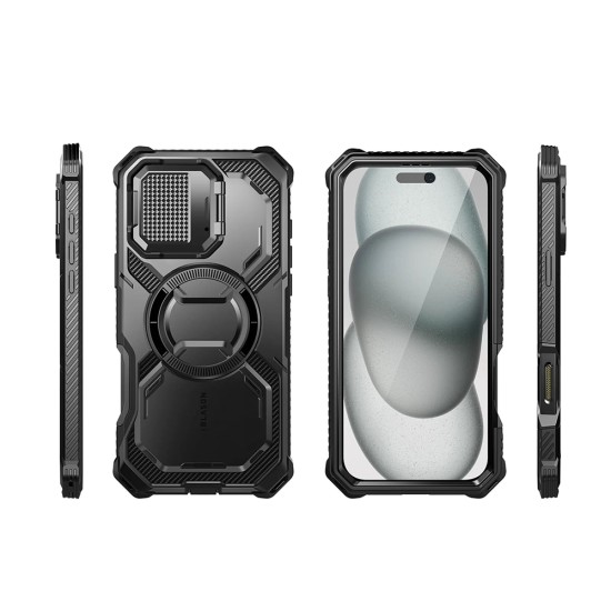 Husa pentru iPhone 16 + Folie - I-Blason Armorbox - Black