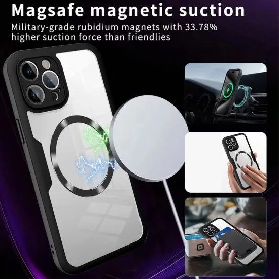 Husa pentru iPhone 16 + Folie - Techsuit ColorVerse 360 MagSafe Series - Black Husa pentru iPhone 16 + Folie - Techsuit ColorVerse 360 MagSafe Series - Black