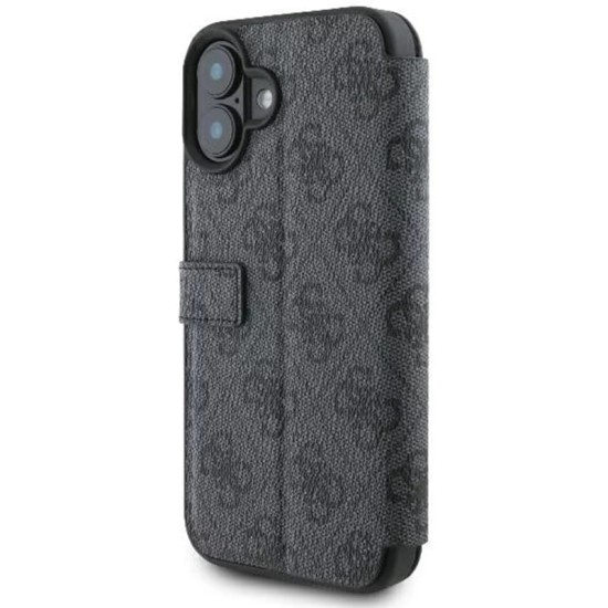 Husa pentru iPhone 16 - Guess Book 4G (GUBKP16S4GMGGR) - Black