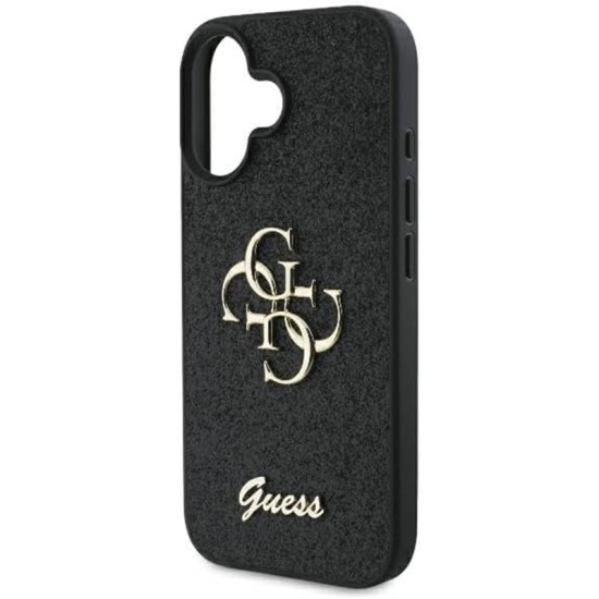 Husa pentru iPhone 16 - Guess Glitter Fixed Big 4G (GUHCP16SHG4SGK) - Black