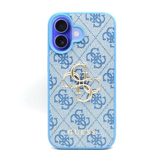 Husa pentru iPhone 16 - Guess Hardcase 4G Big Logo (GUHCP16S4GMGBL) - Blue