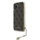 Husa pentru iPhone 16 - Guess Hardcase 4G Charms Collection (GUHCP16SGF4GBR) - Brown