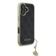 Husa pentru iPhone 16 - Guess Hardcase 4G Charms Collection (GUHCP16SGF4GGR) - Black