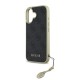 Husa pentru iPhone 16 - Guess Hardcase 4G Charms Collection (GUHCP16SGF4GGR) - Black