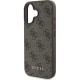 Husa pentru iPhone 16 - Guess Hardcase 4G Classic (GUHCP16SG4GFBR) - Brown