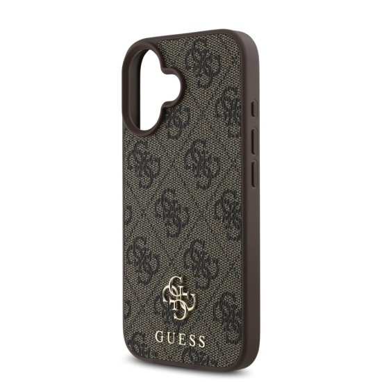 Husa pentru iPhone 16 - Guess Hardcase 4G Classic MagSafe (GUHMP16SP4SM4MW) - Brown