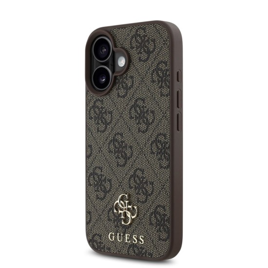 Husa pentru iPhone 16 - Guess Hardcase 4G Classic MagSafe (GUHMP16SP4SM4MW) - Brown