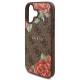 Husa pentru iPhone 16 - Guess Hardcase 4G Flower Print MagSafe (GUHMP16SP4ROPEMCW) - Brown