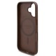 Husa pentru iPhone 16 - Guess Hardcase 4G Flower Print MagSafe (GUHMP16SP4ROPEMCW) - Brown