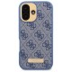 Husa pentru iPhone 16 - Guess Hardcase 4G Logo Plate MagSafe (GUHMP16SU4GPRB) - Blue