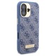 Husa pentru iPhone 16 - Guess Hardcase 4G Logo Plate MagSafe (GUHMP16SU4GPRB) - Blue