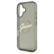 Husa pentru iPhone 16 - Guess Hardcase IML Heart (GUHCP16SHCHGSPK) - Black